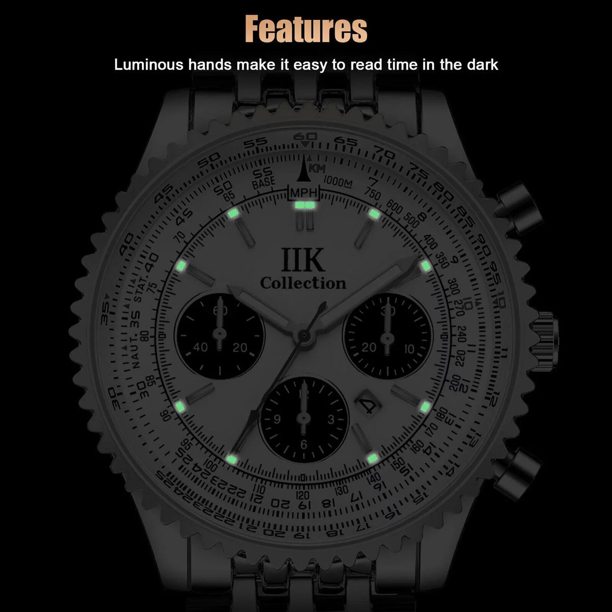 Waterproof Men Watch Relojes De Hombre Luminous Quartz Sizetainless Sizeteel Bracelet