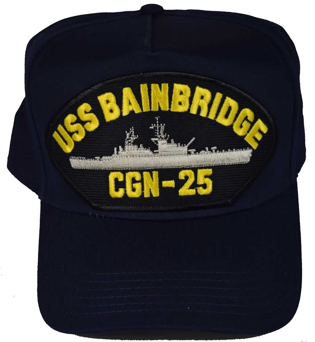 USizeSize BAINBRIDGE CGN-25 SizeHIP HAT - NAVY BLUE - Veteran Owned Business