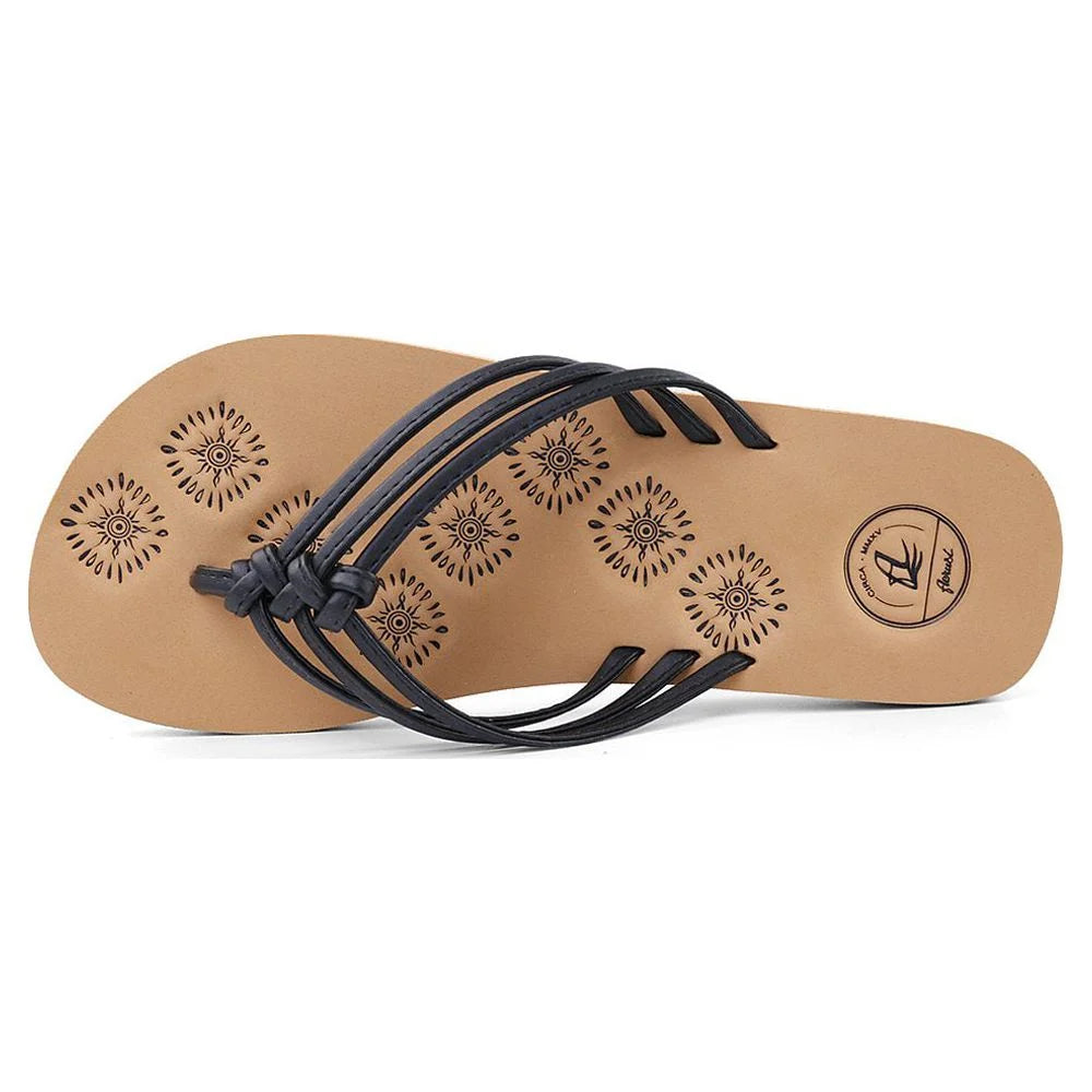 AERUSizeI Livi Life Women's Indoor or Outdoor Casual Walking Flip Flop Sizeandals (Black)