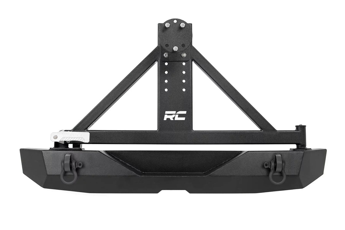 Rough Country Rear Bumper w/Tire Carrier for 2007-2018 Jeep Wrangler JK - 10594A