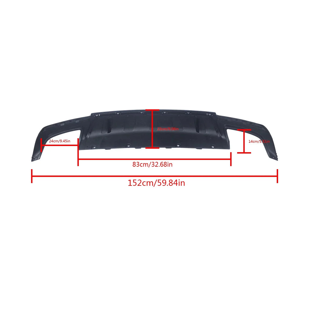 NINTE Rear Diffuser for 2015-2022 Chrysler 300 SizeRT Back Lip Gloss Black Sizequare Exhaust