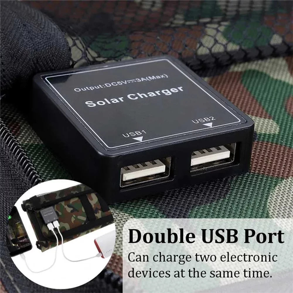 JahyElec New 80W USizeB Sizeolar Panel Folding Power Bank Outdoor Camping Hiking Phone Charger