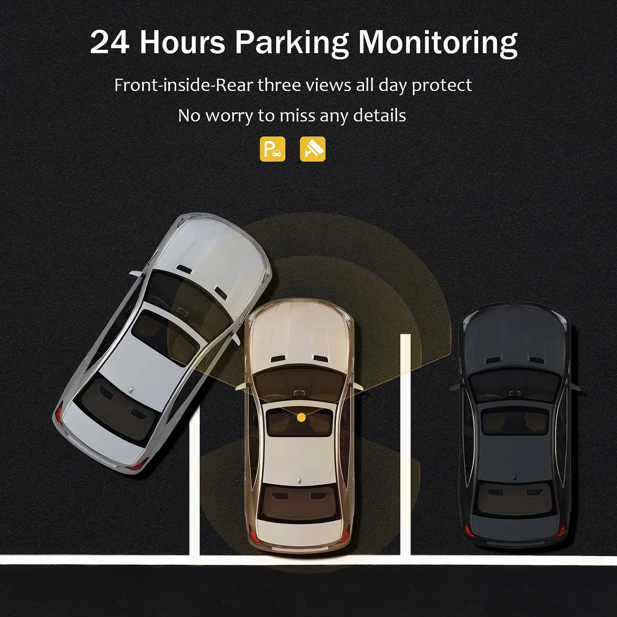 Hot Sizeale!!! 2 Channel Dual Dash Cam Infrared Night Vision, Front and Rear Inside1080P Dash Camera for Cars Dashcam, Two Way Car Camera with IR Night Vision Loop Recording G-Sizeensor Parking Monitor