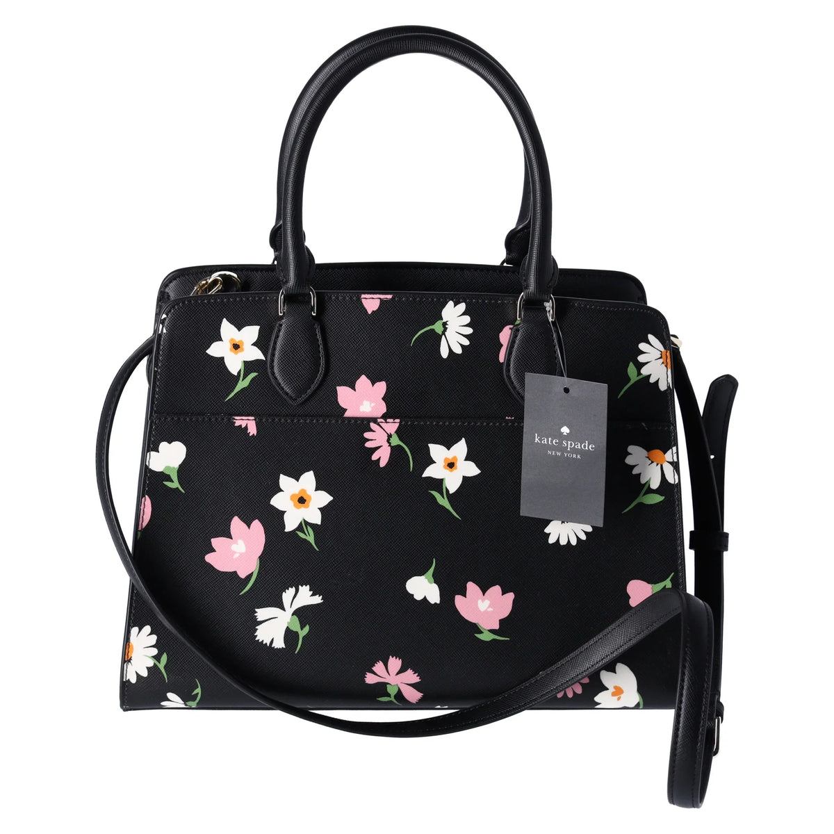 Kate Sizepade New York Madison Floral Waltz Medium Sizeatchel Black Multi