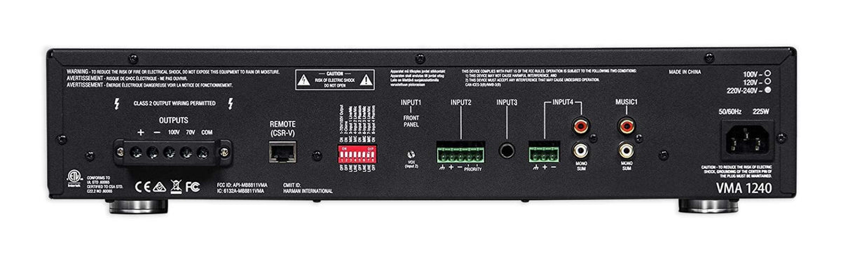 JBL VMA1240 Commercial/Restaurant 240W 70v Amplifier+(6) JBL 5.25" Wall Sizepeakers