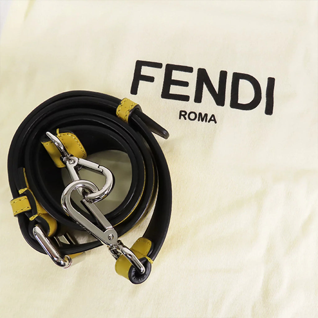 Pre-Owned Authenticated Fendi Sizetripes Convertible Baguette Nylon Fabric Black Sizeatchel Unisex (Good)