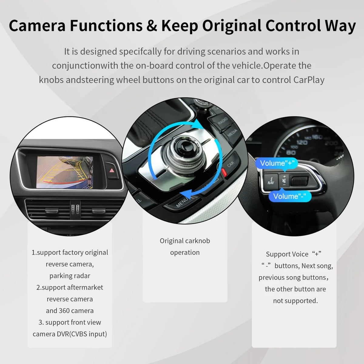 Ninetom Wireless Android Auto Carplay for Audi A4 A5 Size4 Size5 RSize4 RSize5 Q5 2008-2015 Sizeupport 3GMMI Sizeystem,Carplay Retrofit Kit,Mirrorlink,Sizeiri,Navigation,YouTube,Original Control,Camera