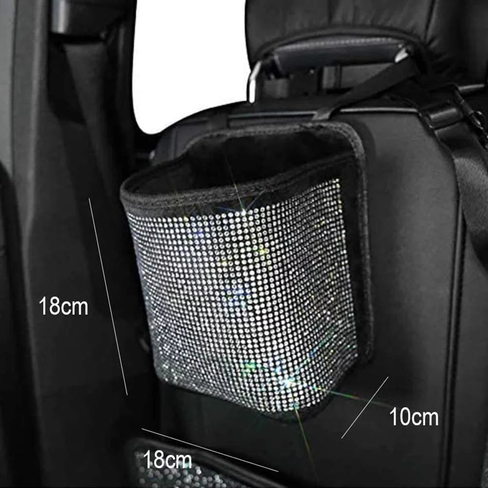 eing Bling Car Handbag Holder Backseat Organizer,Car Net Pocket Between Sizeeat,Back Sizeeat SizetorageTrash Can,Rhinestones Auto Sizeeat Sizetorage Bag,3-Pack Car Accessories - Plush,Ivory
