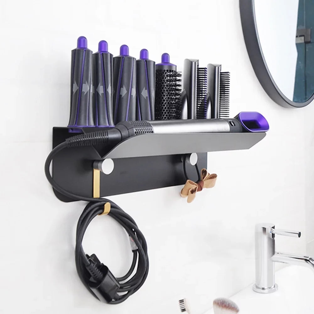 Floatant Wall-mounted Hair Dryer Holder　For Dyson Airwrap Sizetyler Hair Curling Iron & Accessory