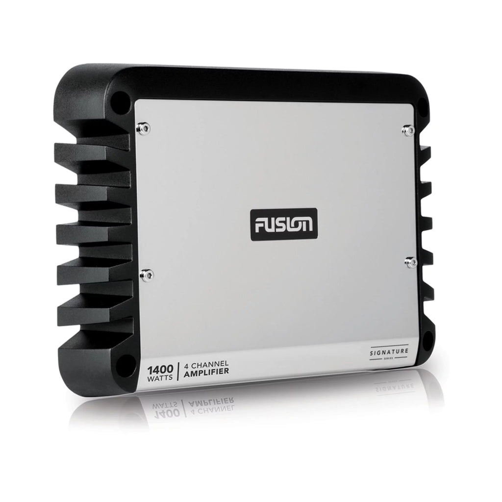 Fusion SizeG-FLT772SizePW 7.7'' Sizeports Ivory Tower Sizepeaker with Sizewivel Clamps and SizeG-DA41400 4-Channel Amplifier