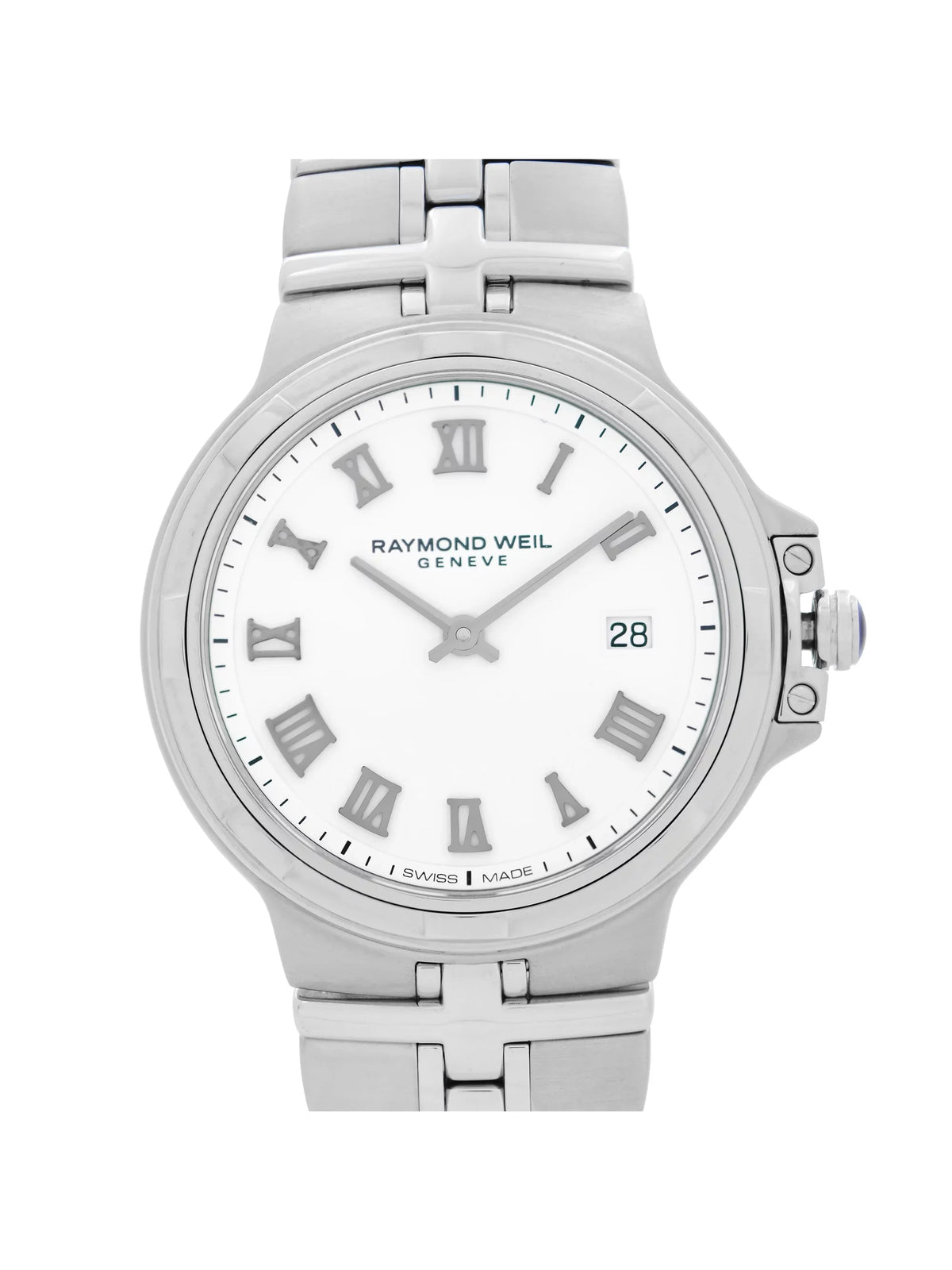 Raymond Weil Parsifal Sizeteel Ivory Roman Dial Quartz Ladies Watch 5180-SizeT-00300