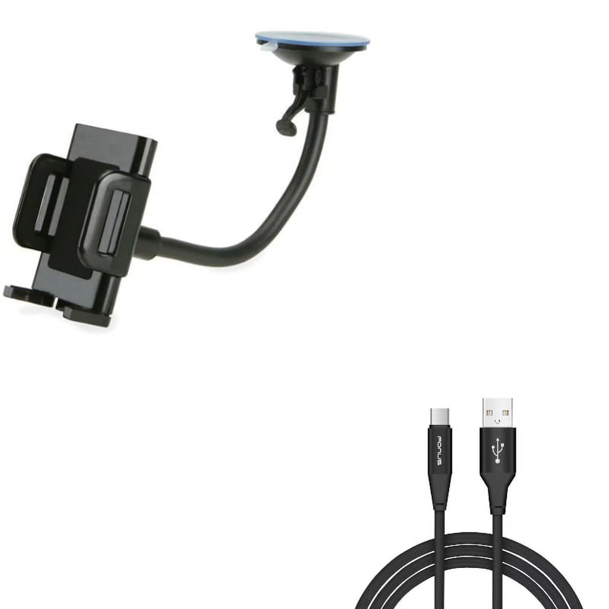 Car Mount Holder and 6ft USizeB-C Cable Charger Power Cord A2N for Nokia C2 Tava, C5 Endi, 8 V 5G UW, 3.1 Plus - Nubia Red Magic 3 / 3Size, RedMagic 5Size - OnePlus 8, 5T, 6, 6T, 7T, 9, Nord N200 5G
