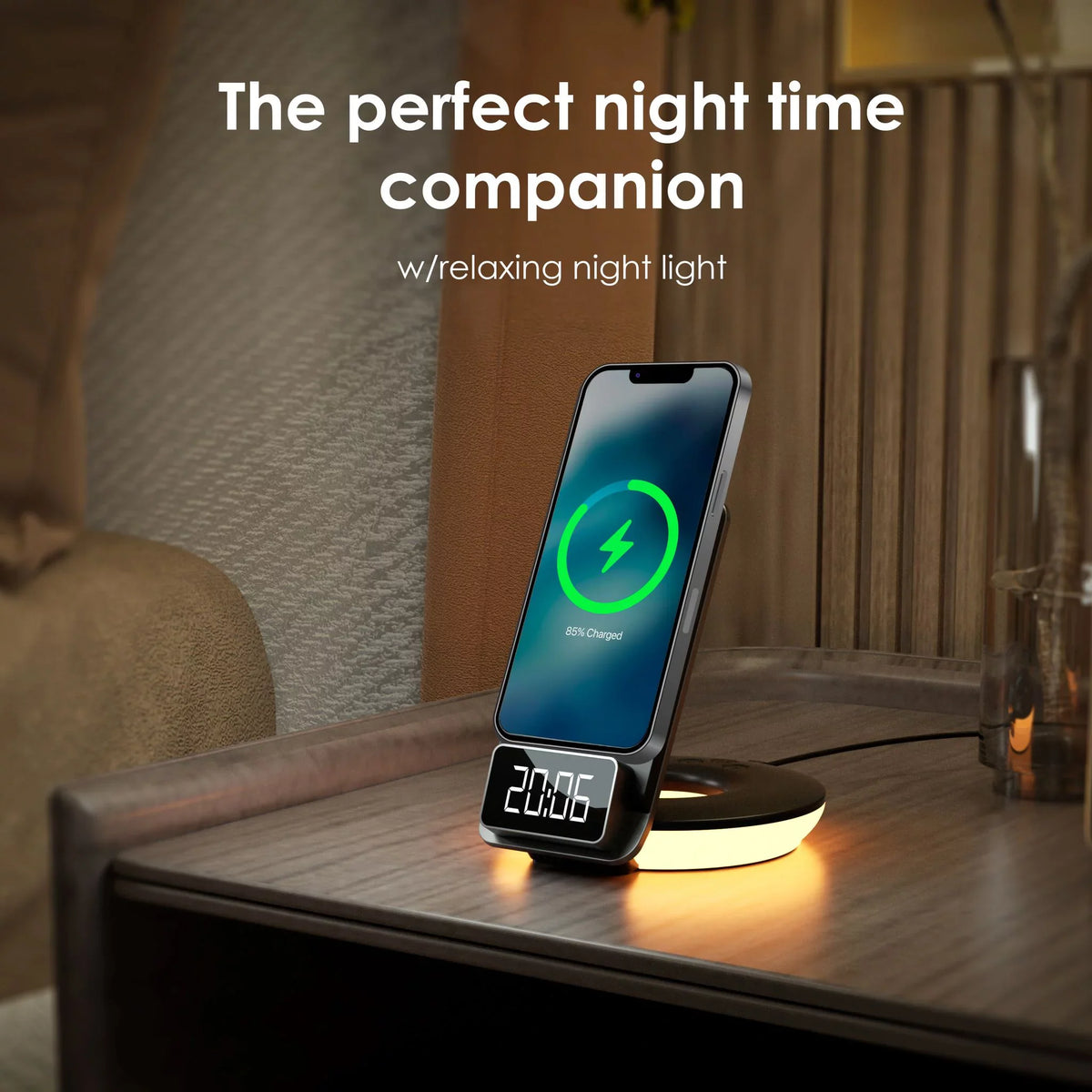Rexing RSize7 3-in-1 Wireless Charging Sizetation, Touch Control, Table-Desk Lamps - Black