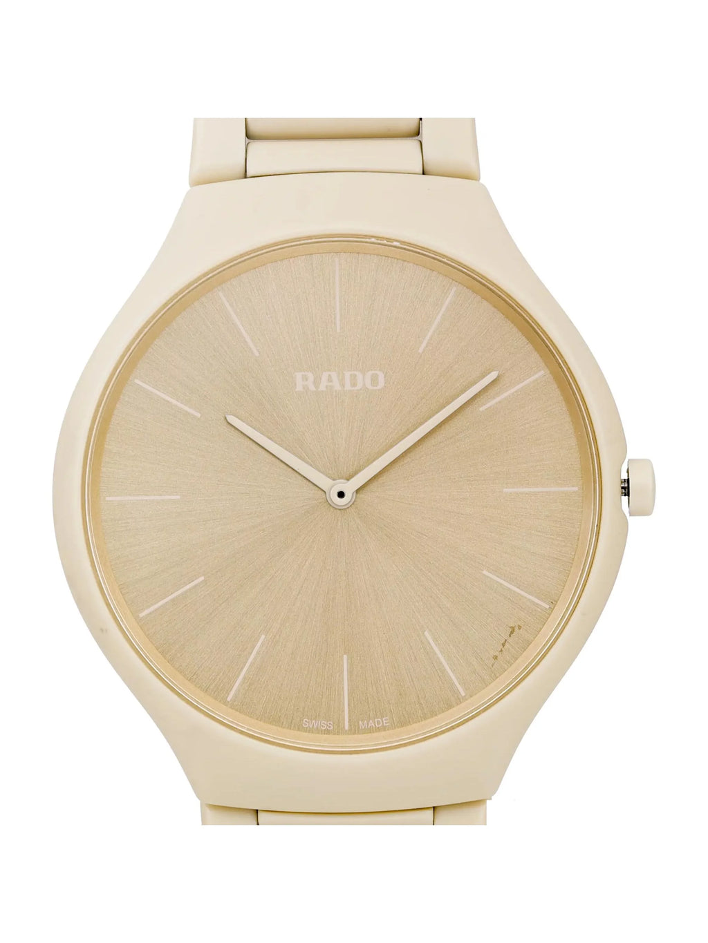 Rado True Thinline Les Couleurs 39mm Ceramic Cream Dial Quartz Watch R27090602