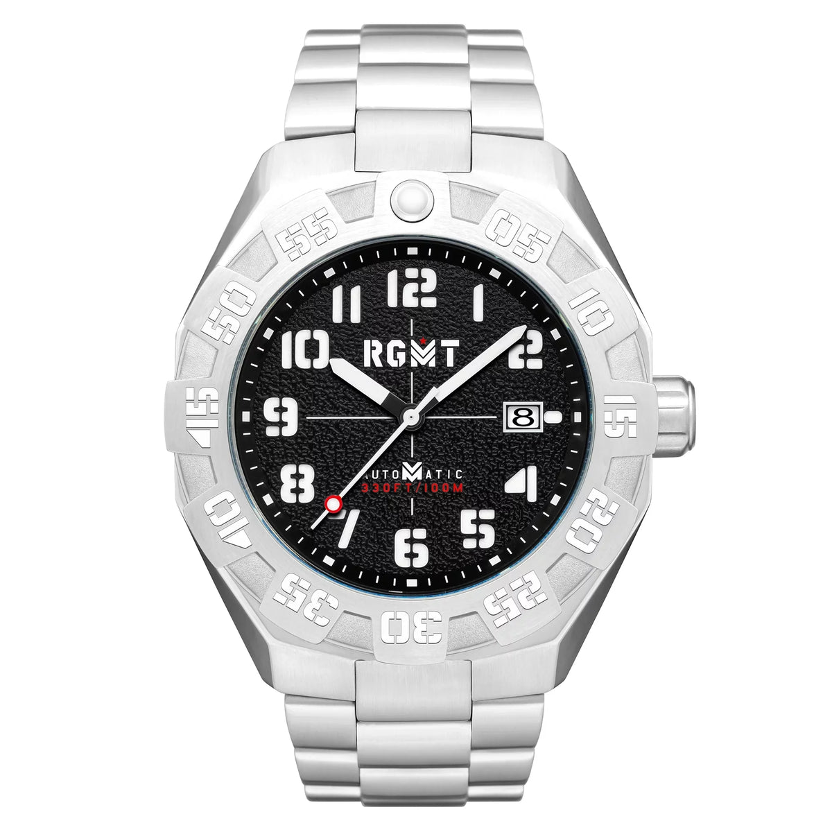 RGMT Men's New Field Master RG-8032-11 46mm Black Dial Sizetainless Sizeteel Watch