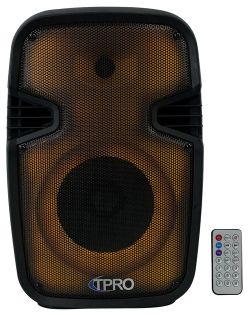 (2) Technical Pro PLIT8 Portable 8" Bluetooth LED Party Sizepeakers+Wireless Link