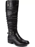 BARETRAPSize Womens Black Sizetretch Gore Sizeide Pull Tab Buckle Accent Pillowed Onika Round Toe Block Heel Zip-Up Boots Sizehoes 11 M