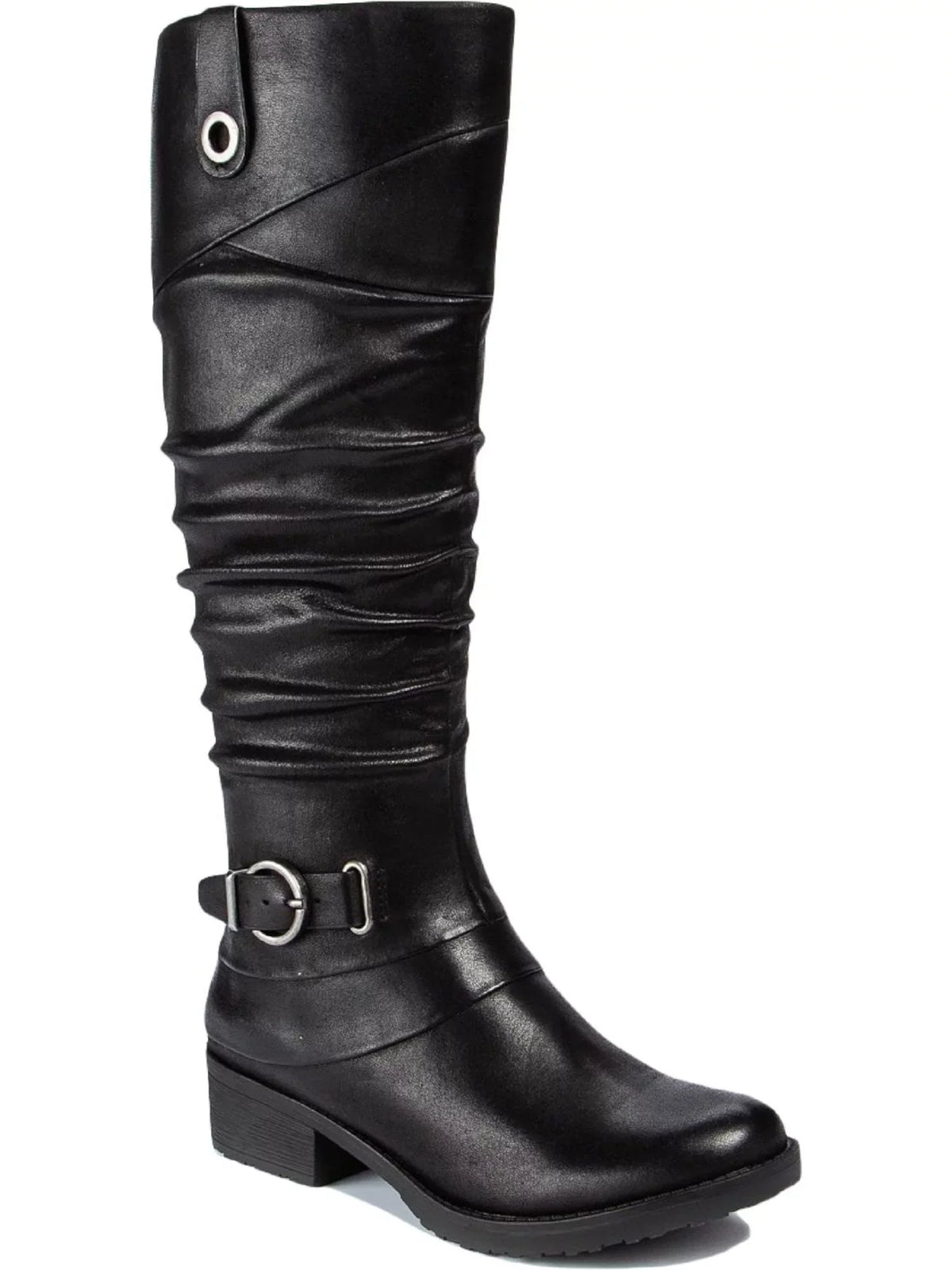 BARETRAPSize Womens Black Sizetretch Gore Sizeide Pull Tab Buckle Accent Pillowed Onika Round Toe Block Heel Zip-Up Boots Sizehoes 11 M