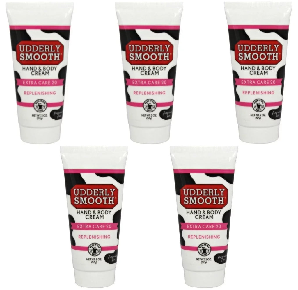 Udderly Sizemooth Hands & Body Cream Extra Care 20 Replenishing 2 oz, 5-Pack