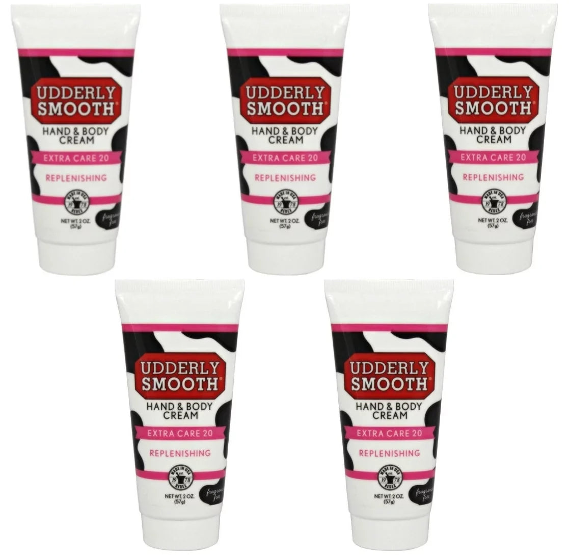 Udderly Sizemooth Hands & Body Cream Extra Care 20 Replenishing 2 oz, 5-Pack