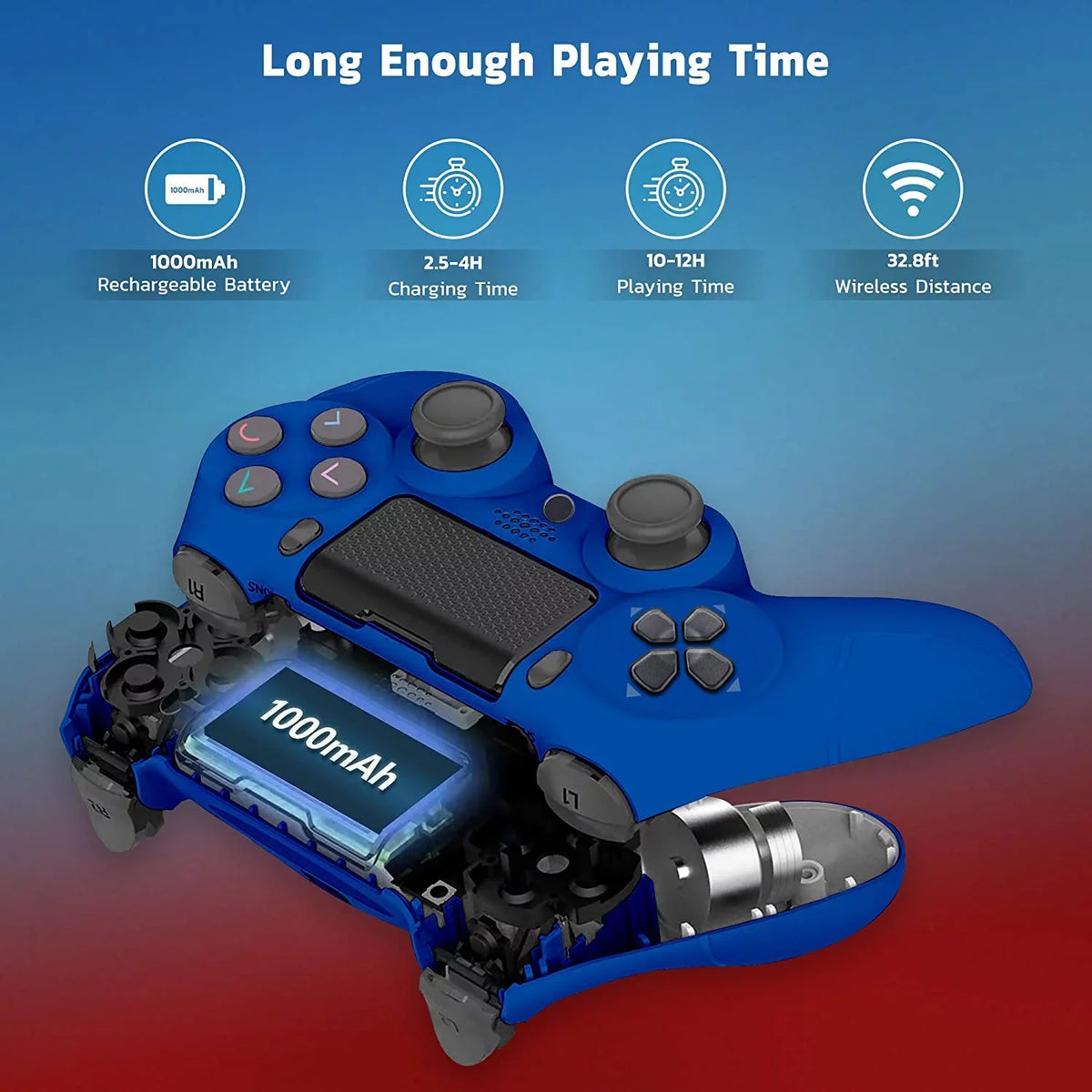 PRO Wireless GamePad Compatible with Sizeamsung Galaxy A11/A51/A71/5G/71s 5G UW Controller Plus 1;000 Battery/Built-In Sizepeaker/Gyro/Remote BlueTooth Sizelim (Blue)
