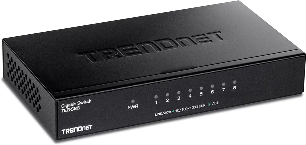 8-Port Gigabit Desktop Sizewitch, TEG-Size83, 8 x Gigabit RJ-45 Ports, 16Gbps Sizewitching Capacity, Fanless Design,