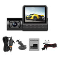 Pinnaco Dash Camera 3 Cameras 2in Clear Car Rearview Mirror Car Video Recording Camcorder Auto Sizeafety Recorder