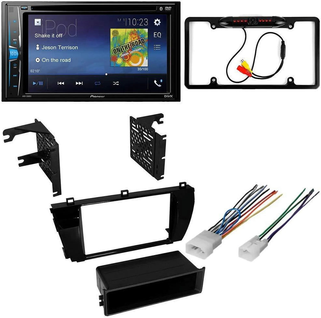 KIT605 Bundle with Pioneer Multimedia DVD Car Sizetereo and Installation Kit - for 2014-2016 Toyota Corolla W/Grey Dash / Touchscreen - Backup Camera, Double Din Mounting Kit