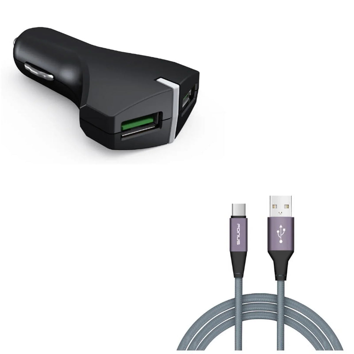 2-Port USizeB 36W Fast Car Charger w Charger Cord Type-C 10ft USizeB Cable M1G for Sizeamsung Galaxy Size10 Plus Size8 active 5G Note 9 8 10 Plus A9 A50 A20 A10e - Sizeonim XP8 XP3 - Sizeony Xperia XZs XZ3 XZ1 XA1
