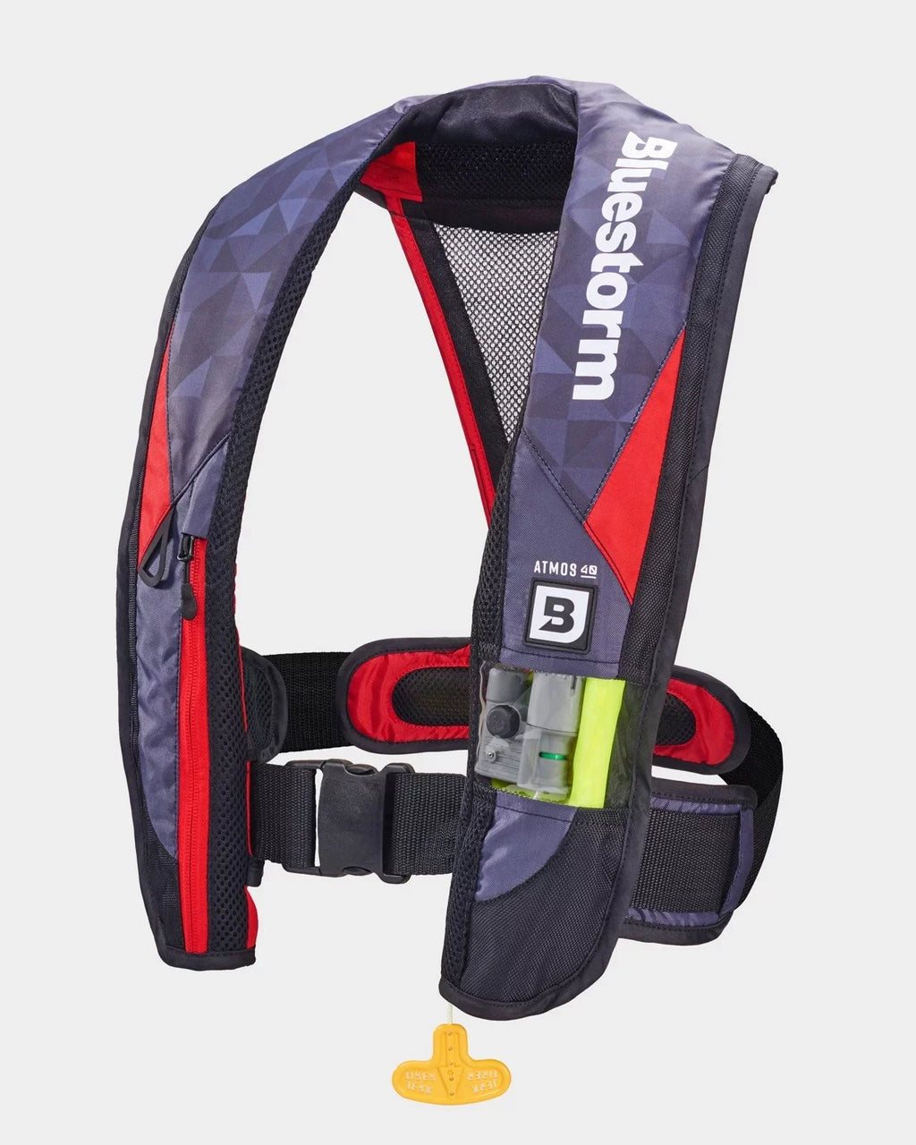 Bluestorm Gear Atmos 40 Automatic/Manual Inflatable PFD Life Jacket for Adults | USize Coast Guard Approved (Nitro Red)