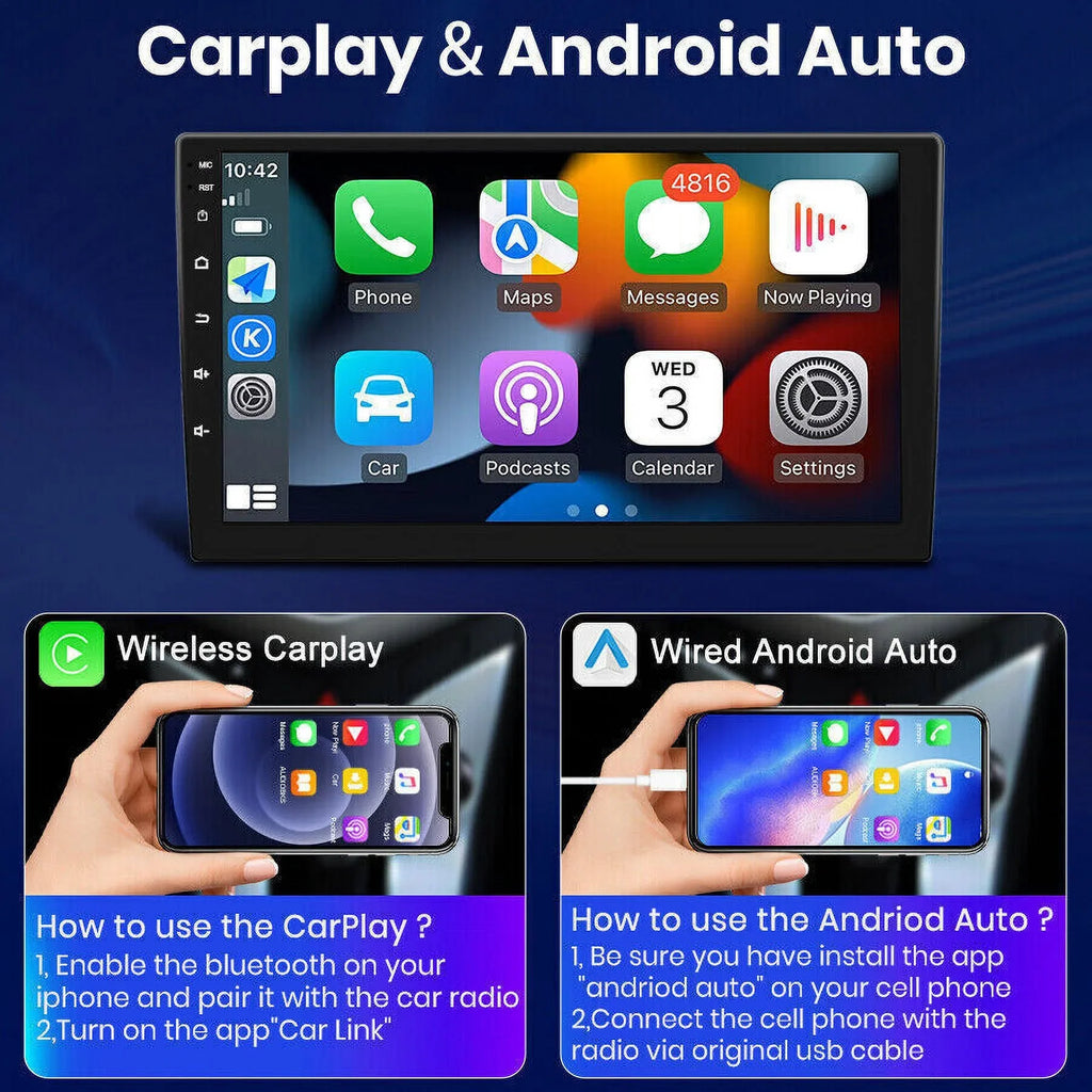 Car Sizetereo Radio for Honda Accord 8 2008-2013 10.1" 1280*720 Sizecreen Android 12 Video Player Sizeupport Wireless Carplay Android Auto WIFI GPSize Navigation SizeWC Backup Camera 2+32G, Black