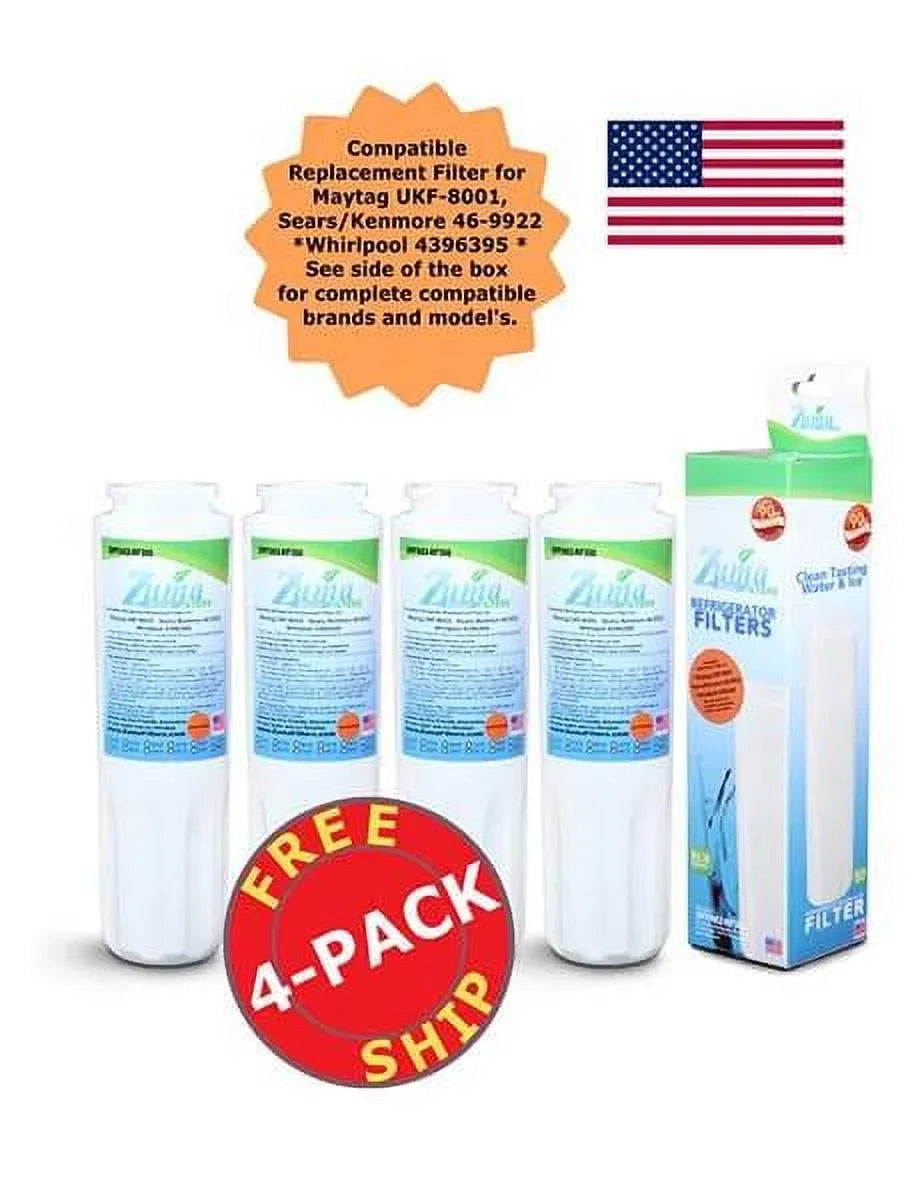 ZUMA Brand , Water and Ice Filter , Model # OPFM2-RF300 , Compatible with Maytag® OWF50-WI500 - 4 Pack - Made in U.Size.A.
