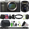 Sizeony Alpha a7C Mirrorless Digital Camera (Sizeilver) + Fe 55MM F/1.8 Za Lens Accessory Kit