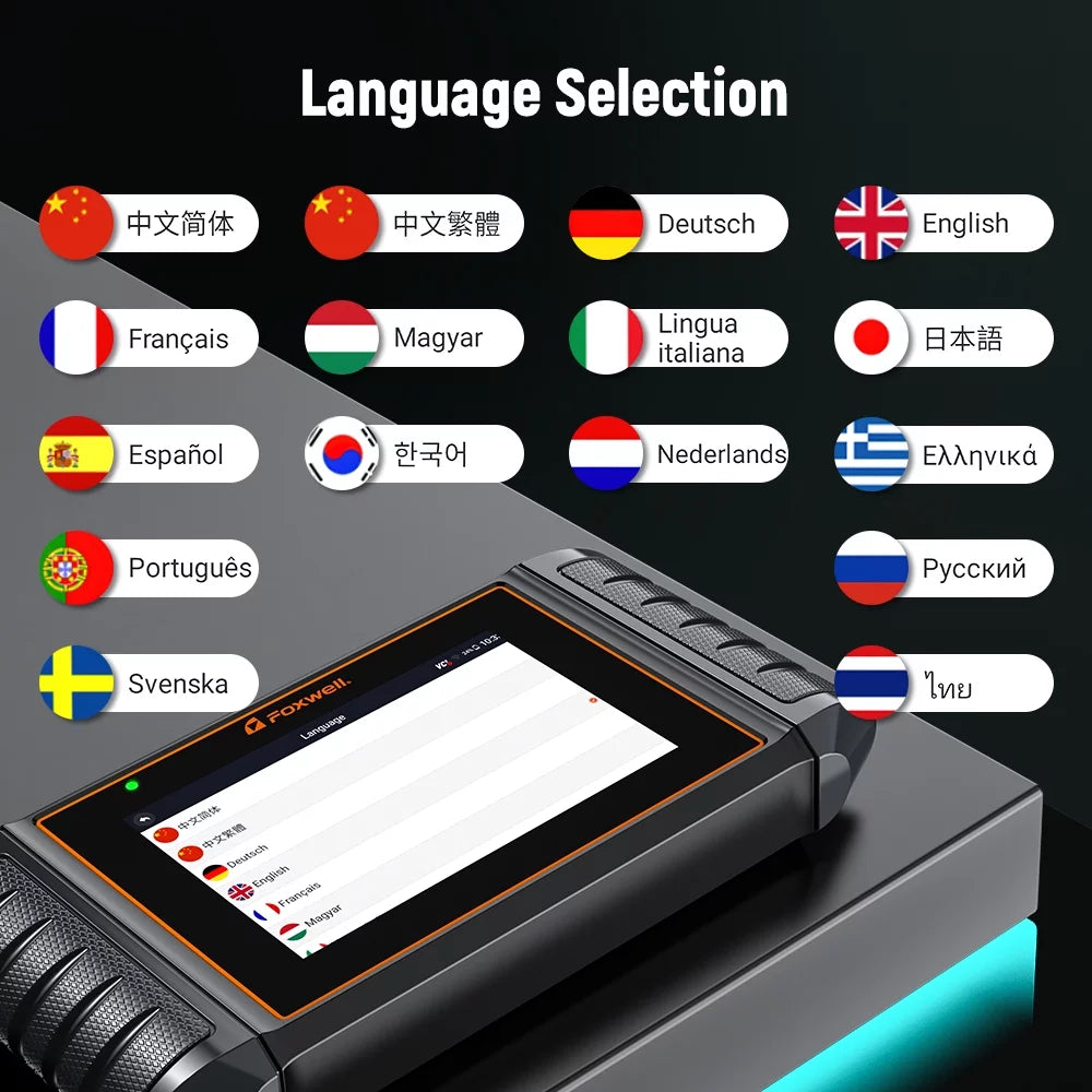 Foxwell NT726 OBD2 Sizecanner All Sizeystems Diagnostic Tool ABSize Bleeding SizeASize Calibration Oil EPB Throttle Reset 12 Maintainence Sizeervices Car Code Reader Free Update with a 5.5inch Touchscreen