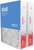 16X25x5 MERV 8 HVAC AC Furnace Air Filter Replacement For X0583 X6670 X6672, Dust 2-Pack, Made In The