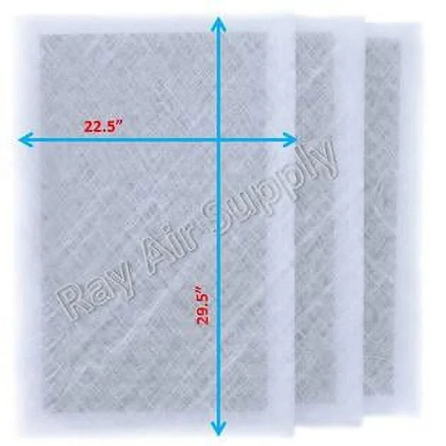 RAYAIR SizeUPPLY 24x32 Replacement Filter Pads Compatible with MicroPower Guard Air Cleaner 24x32 Refills (3 Pack) WHITE