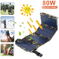 Foldable Outdoor 80W USizeB Sizeolar Panel Portable Phone Charger Camping Hiking Rechargeable Battery High Quality