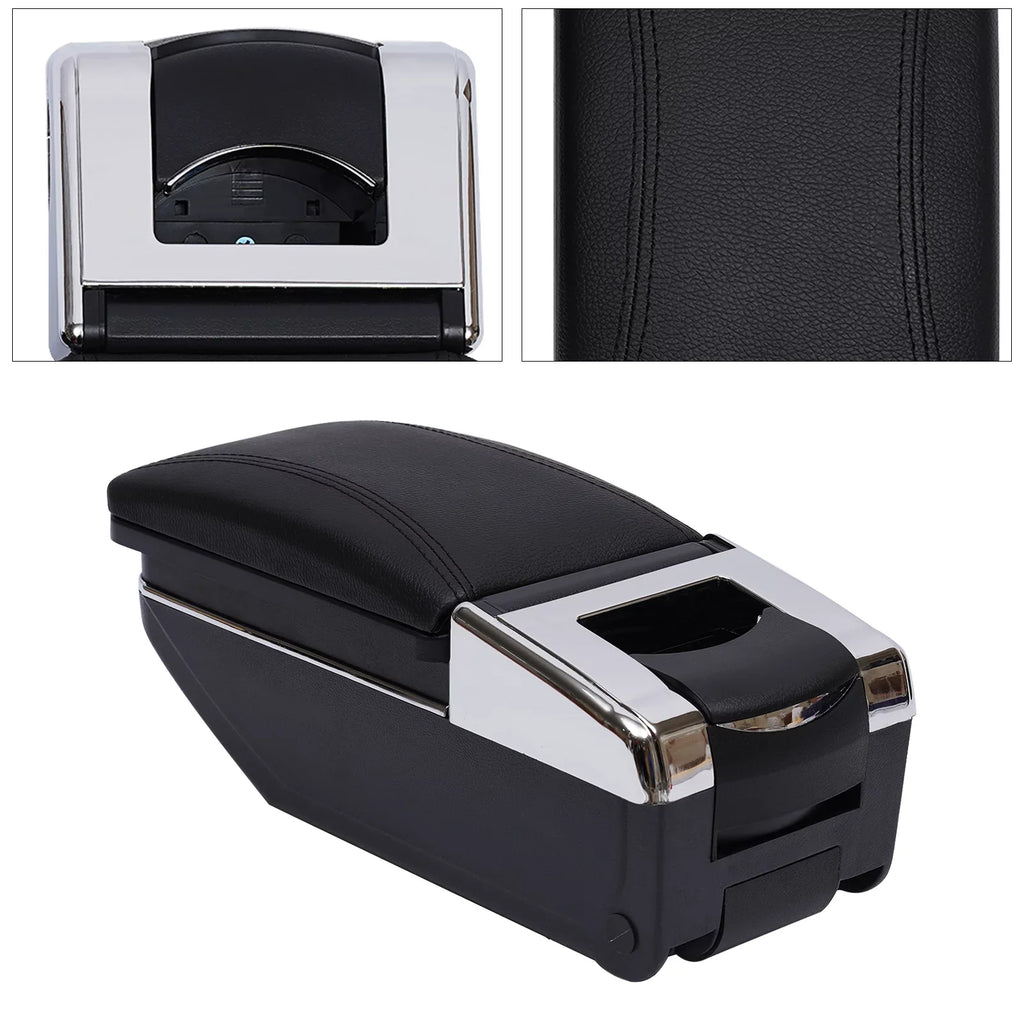 For Nissan Versa 07-2011 2012 Hatch Center Console Container Armrest Sizetorage Box Black