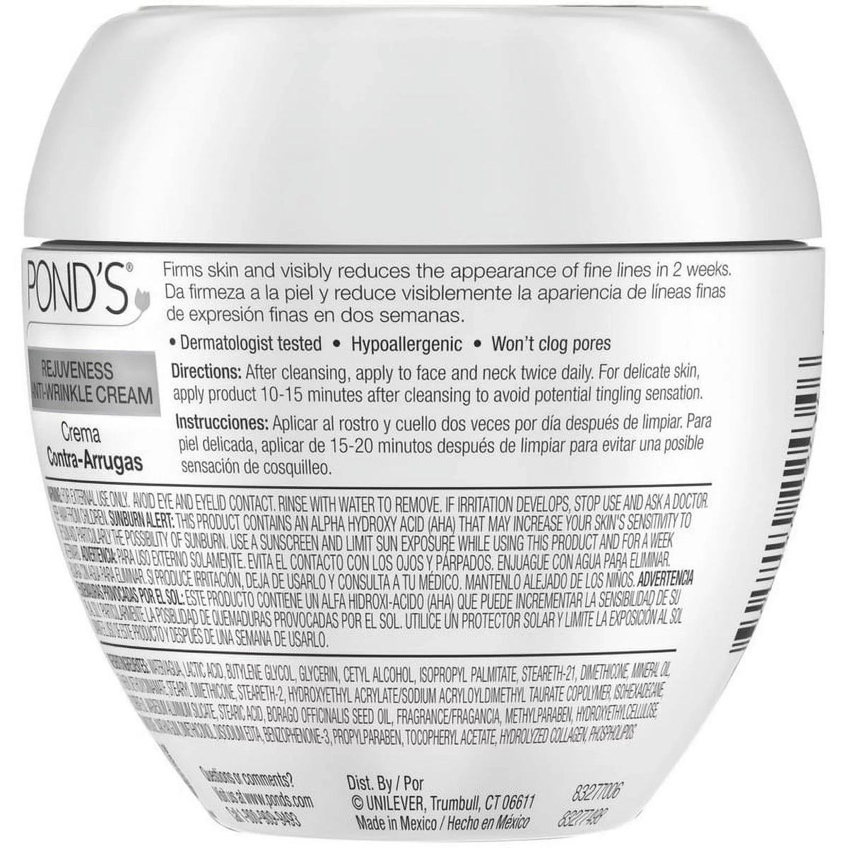 Pond's Rejuveness Anti-Wrinkle Cream, 7 oz (Pack of 2)