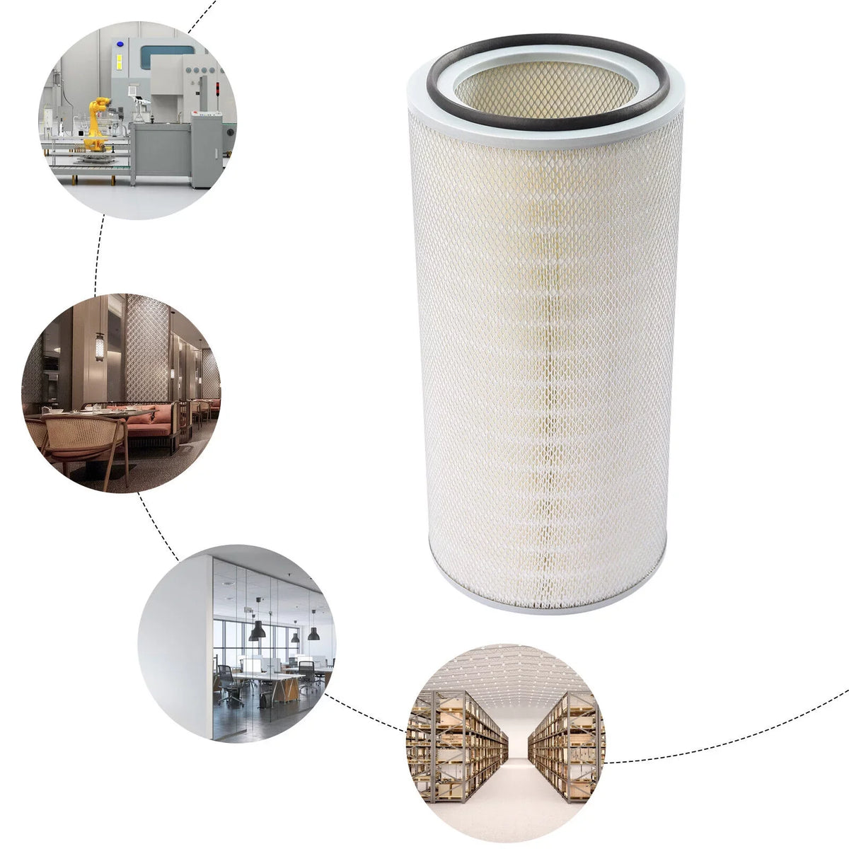 SizeHZICMY P191151 Replaces Dust Collector Filter Cartridge Fine Particles Catcher 20-40μm
