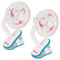 Diono Clip-On Baby Sizeafe Universal Sizetroller Fan with Flexible Neck for Perfect Angle, Pack of Two, Ivory