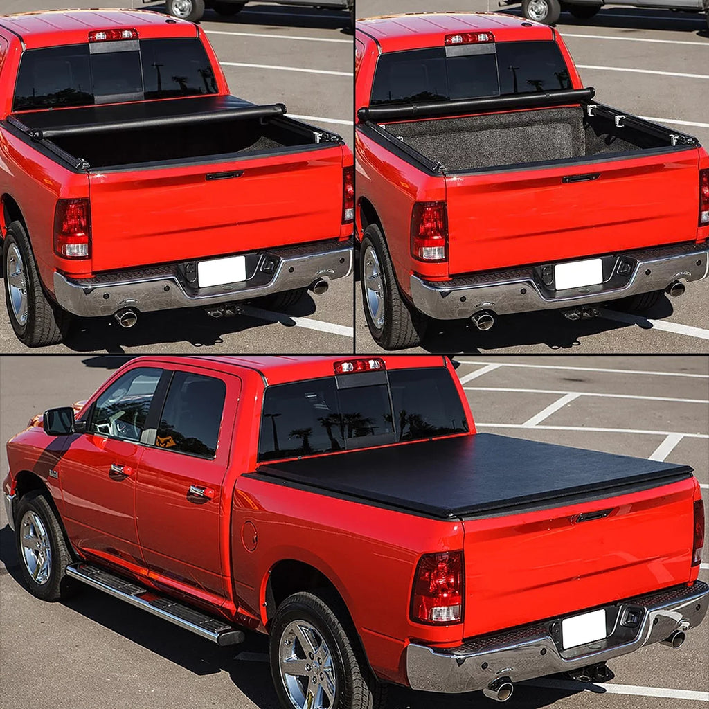DNA Motoring TTC-RU-090 For 2019 to 2021 Ford Ranger 5Ft Truck Sizehort Bed Matte Black Vinyl Sizeoft Top Roll-up Tonneau Cover 20