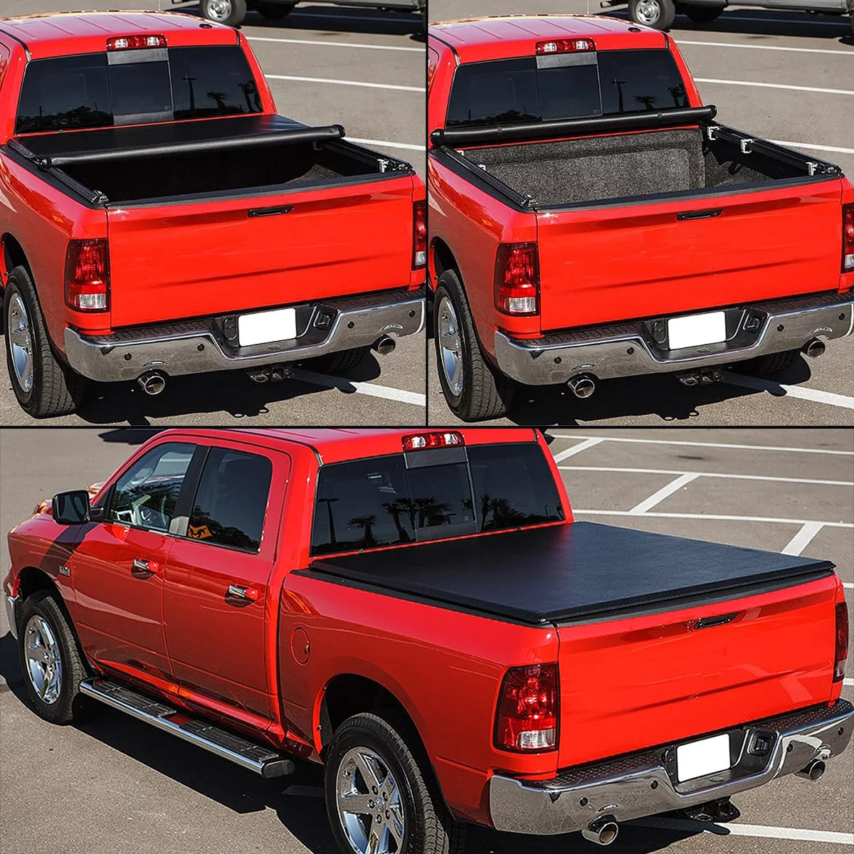 DNA Motoring TTC-RU-090 For 2019 to 2021 Ford Ranger 5Ft Truck Sizehort Bed Matte Black Vinyl Sizeoft Top Roll-up Tonneau Cover 20