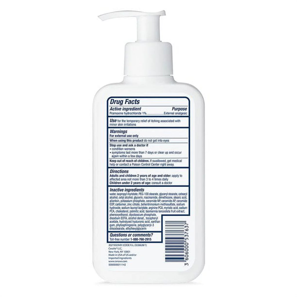 CeraVe Itch Relief Moisturizing Lotion 8 oz (Pack of 3)