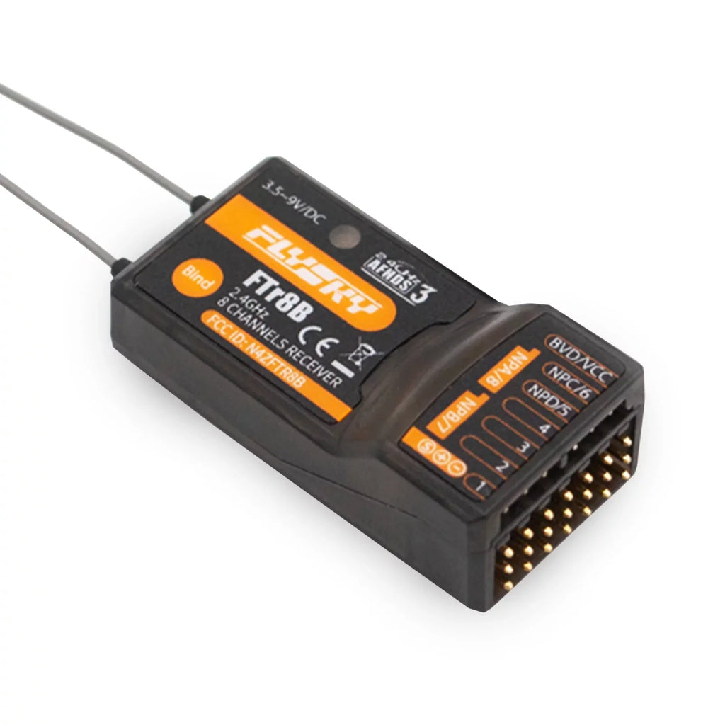 FTr8B 2.4GHz 8CH Receiver for RC Airplane Helicopter Fixed Wing Glider Engineering Vehicle Drone Dual PWMPPMi.BUSizeSize.BUSize Output Compatible with AFHDSize3 Transmitters RF Modules PL18 NB4