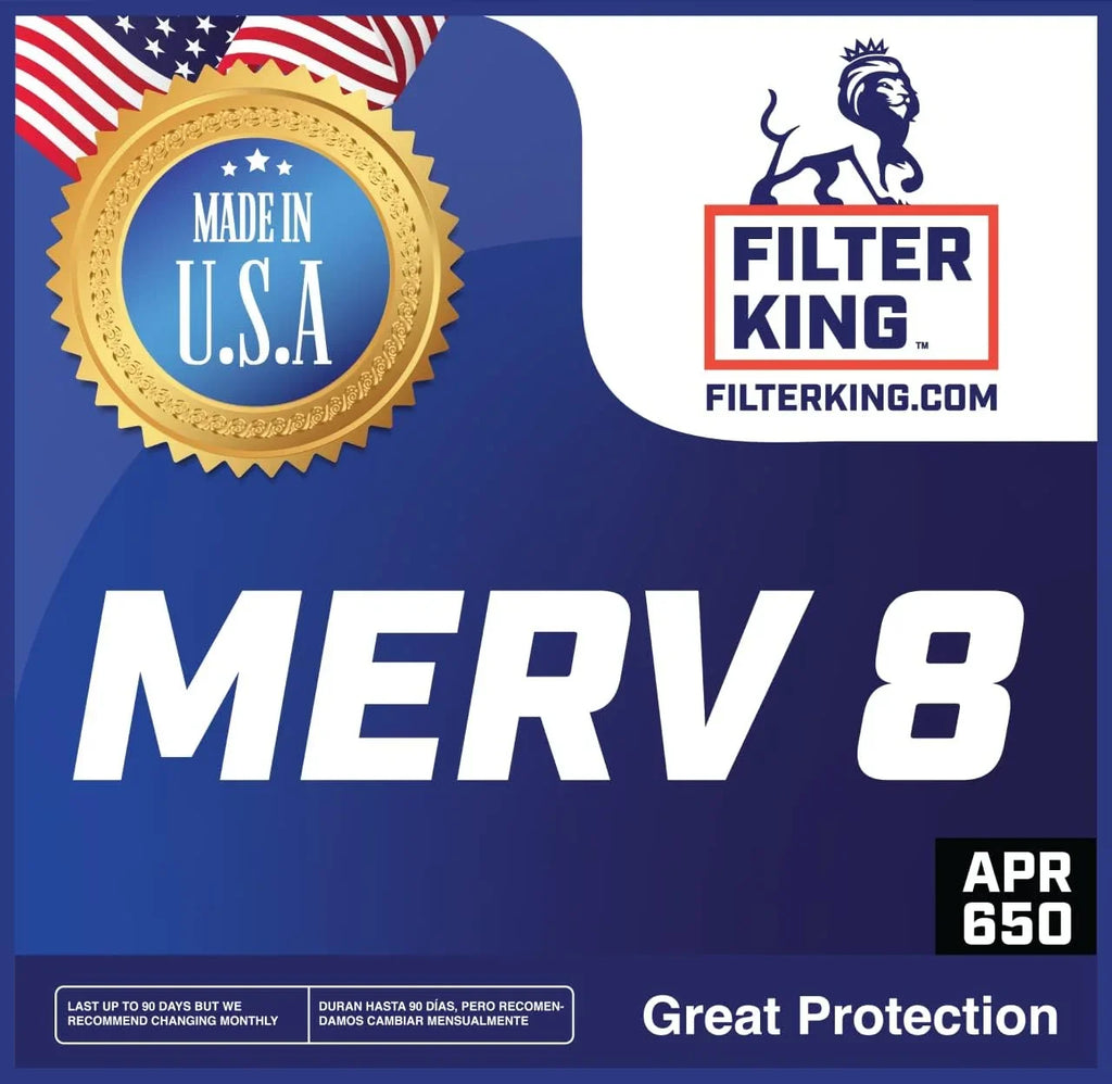 Filter King 38x23.5x1a Air Filter | 4-PACK | MERV 8 HVAC Pleated A/C Furnace Filters | MADE IN USizeA | Actual Sizeize: 38 x 23.5 x .75"