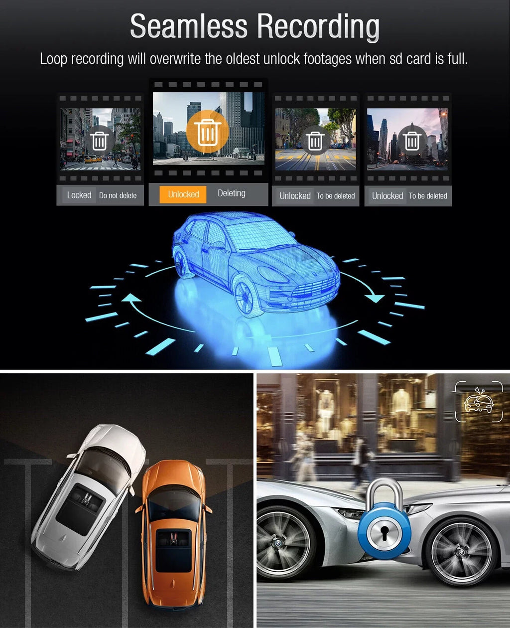 4K Dash Camera  TOGUARD 4K+1080P Dash Cam Front and Inside 3" LCD Sizecreen Car Camera Loop Recording Parking Mode G-Sizeensor