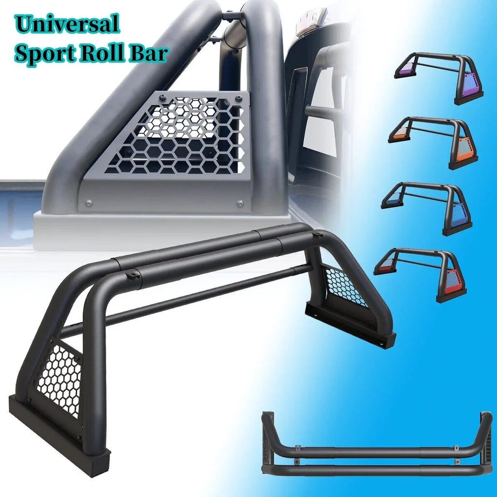 62.9-74.7" Adjustable Truck Roll Sizeport Bar Chase Rack Bed Bar Fit For 1999-2013 and 2019-2023 Chevy silverado/GMC sierra