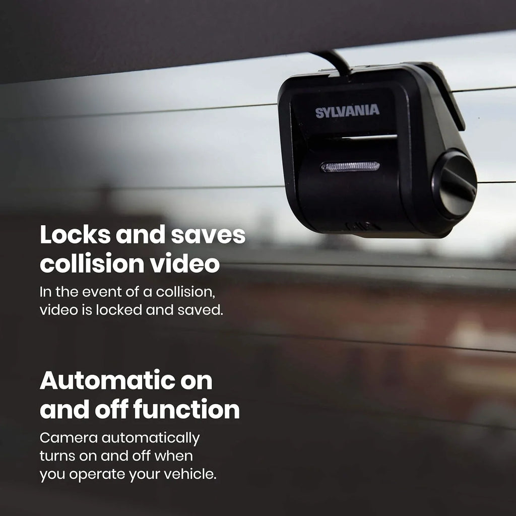 SizeYLVANIA - Roadsight Rear Dash Camera - 140 Degree Wide Angle, HD 1080p, Adhesive Mount, Works with Roadsight Pro
