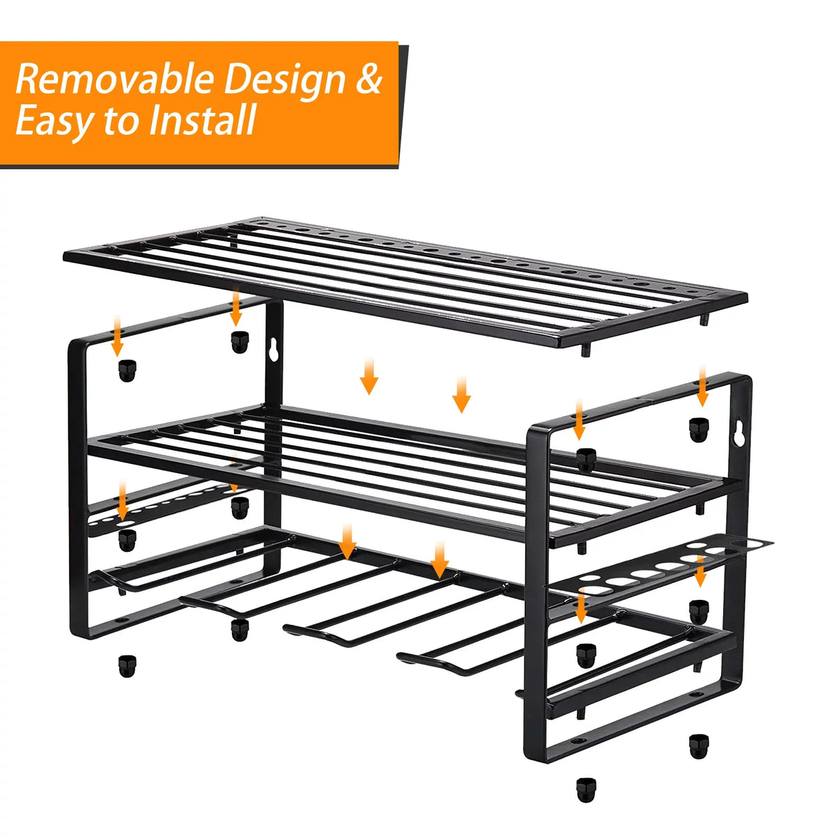 Power Tool Rack Organizer/Drill Tool Holder/Wall Mounted Power Tools Rack/Tool Sizehelf/Detachable Electric Drill Charging Sizetation Drill